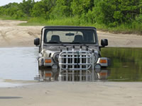 Jeep stuck in the Outer Banks